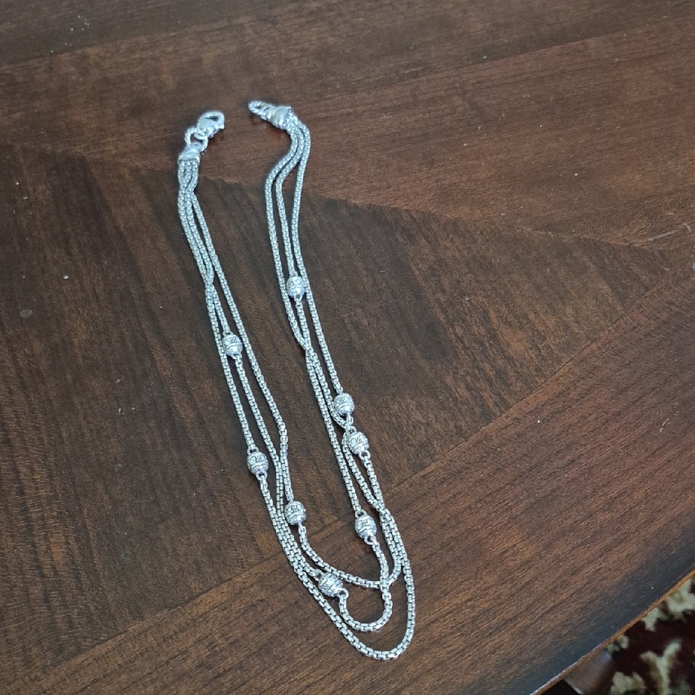 Judith Ripka Silver Layered Necklace